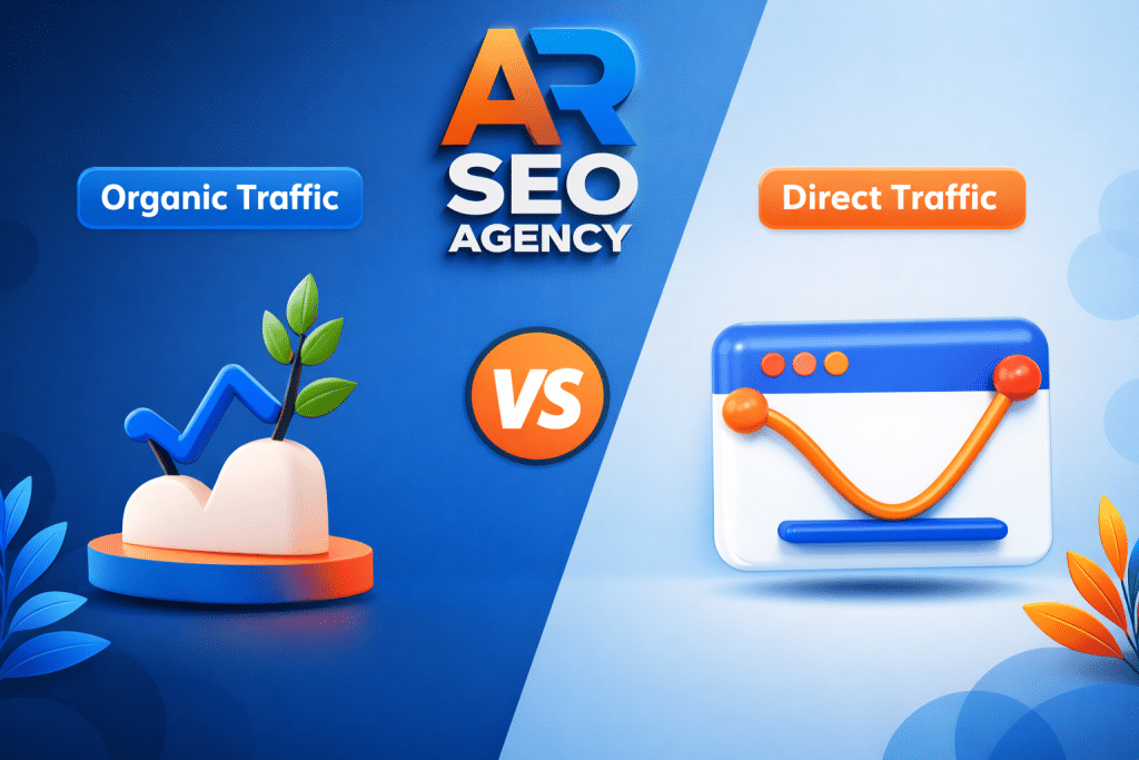 Organic vs direct traffic comparison
